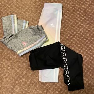 Set of 3 Adidas girls Capri legging